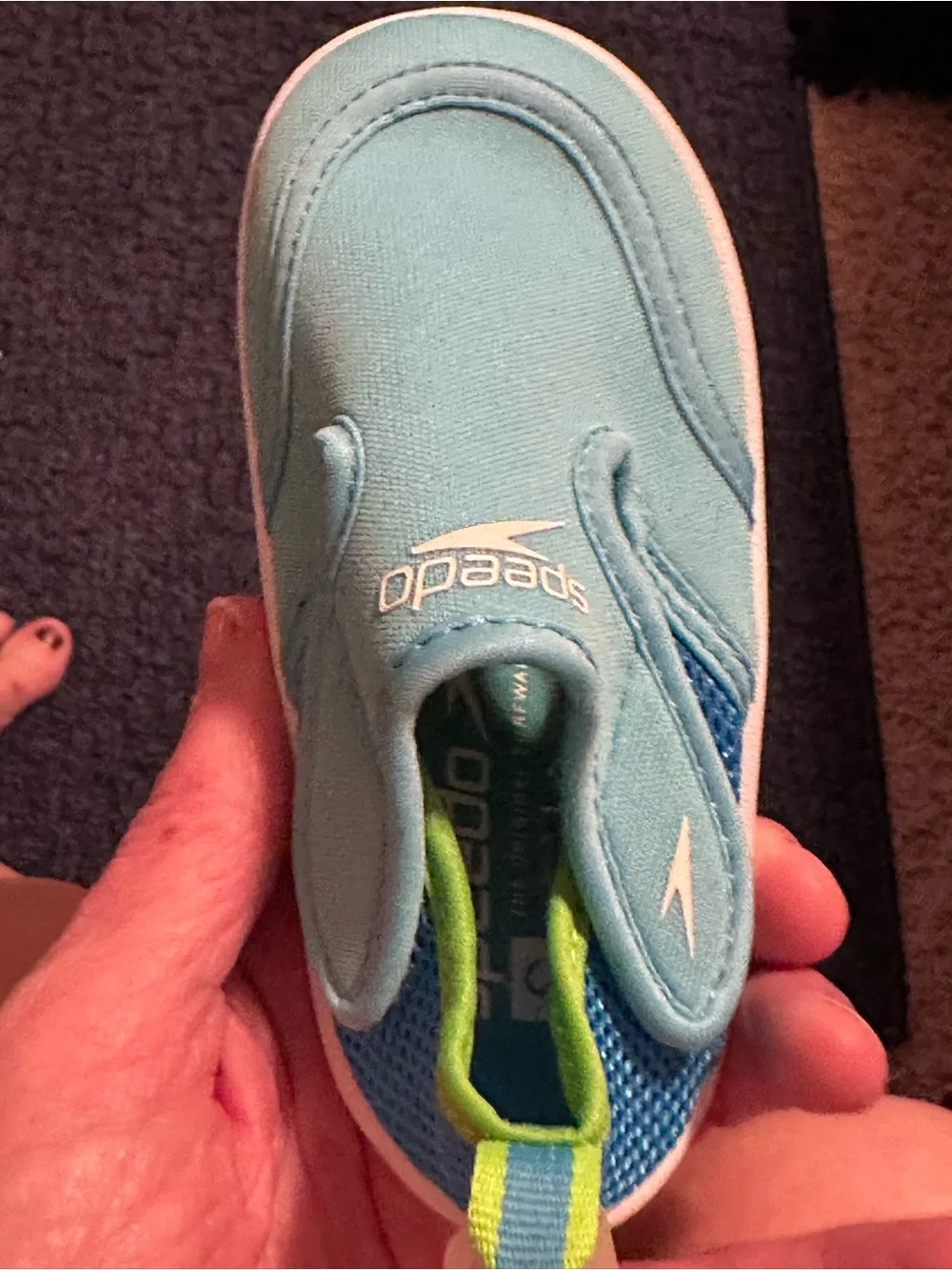 SPEEDO size Baby 5-6 SMALL Hybrid Water Shoe Pool Mesh Velcro NEW!
